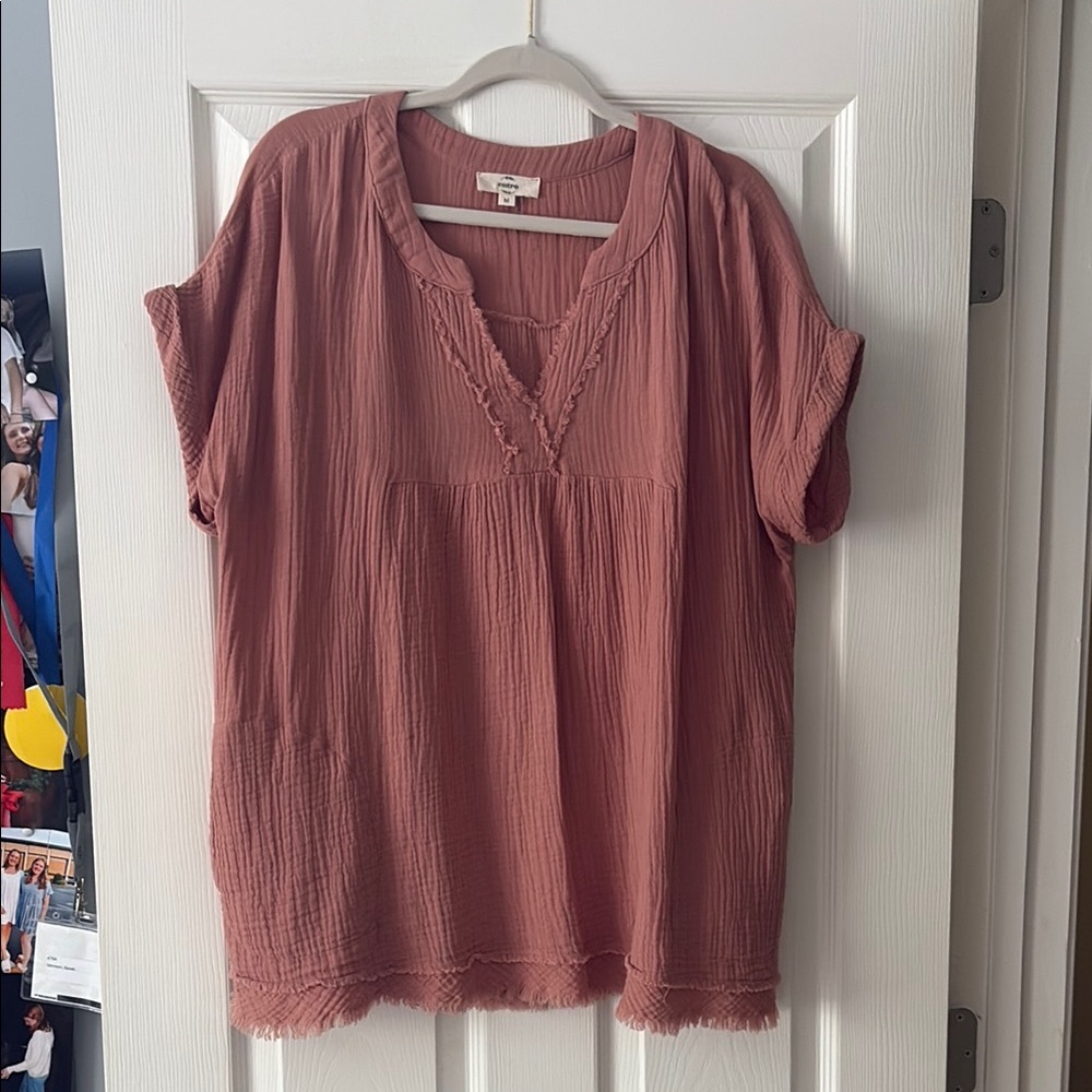 Entro Women's Blouse in Dusty Rose